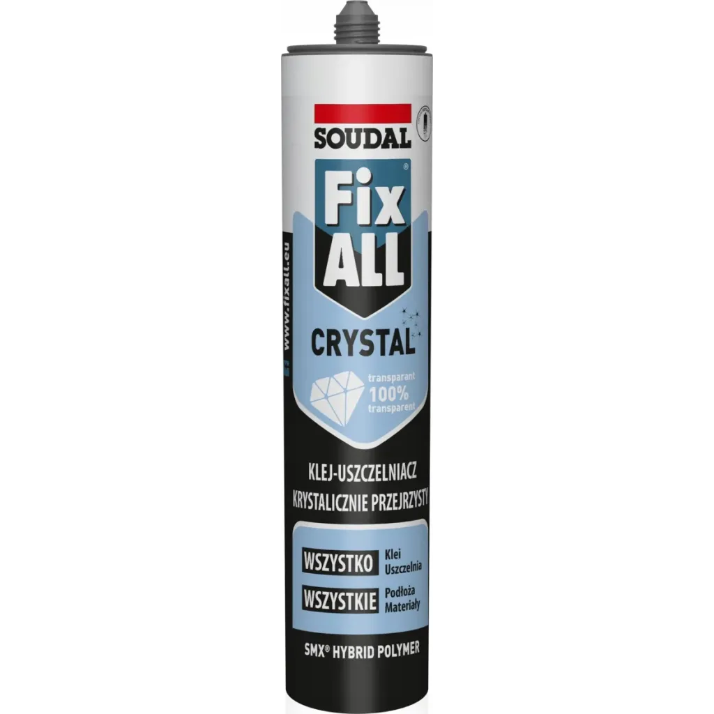 Soudal Fix All Crystal Bezbarwny Klej Uszczelniacz Uniwersalny 290ml