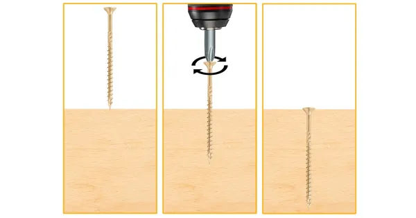 WKRĘTY CIESIELSKIE DO DREWNA 5x120 STOŻKOWE TORX 200szt WCS-05120 AZMET