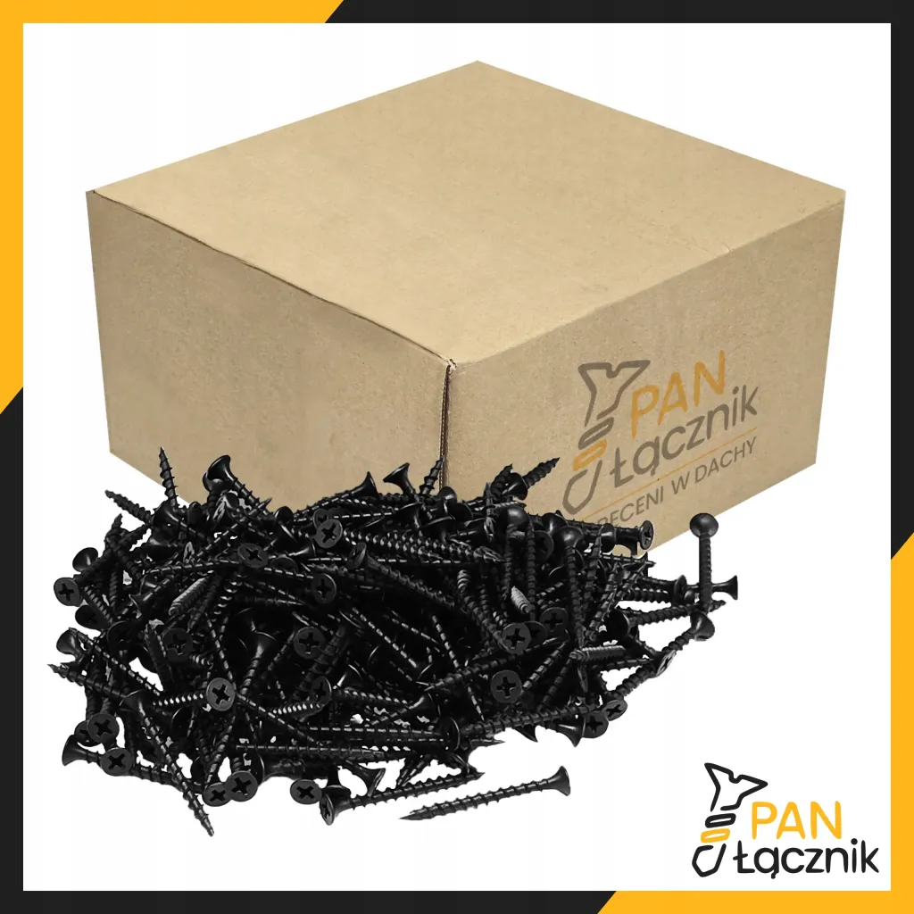 Wkręty Do Drewna Płyt GK 3,5x55mm Czarne Ph2 Fosfatowane 10kg Pan Łącznik
