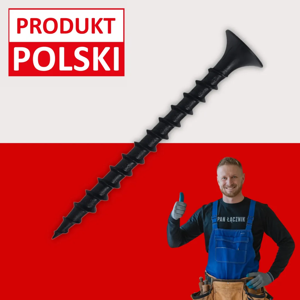 Wkręty Do Drewna Płyt GK 3,5x55mm Czarne Ph2 Fosfatowane 10kg Pan Łącznik