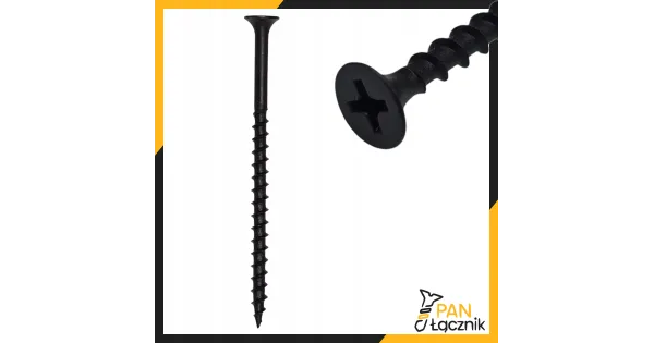 Wkręty Do Drewna Płyt GK 4,2x70mm Czarne Ph2 Fosfatowane 10kg Pan Łącznik