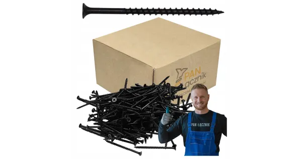 Wkręty Do Drewna Płyt GK 4,2x70mm Czarne Ph2 Fosfatowane 10kg Pan Łącznik