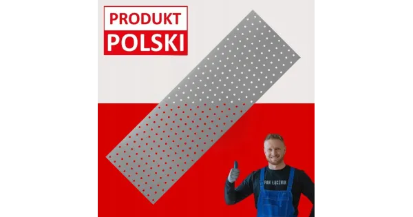 Łącznik Płaski Ciesielski Montażowy Ocynkowany ŁP52 200x600x2 Łącznik 10szt