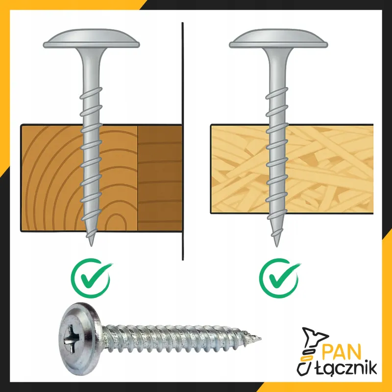 Wkręty Do Drewna Podkładowe Talerzykowe 4,2x25mm Ph2 Ocynk 1000szt