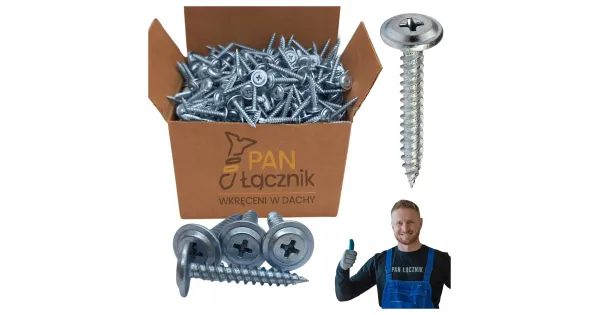 Wkręty Do Drewna Podkładowe Talerzykowe 4,2x25mm Ph2 Ocynk 1000szt