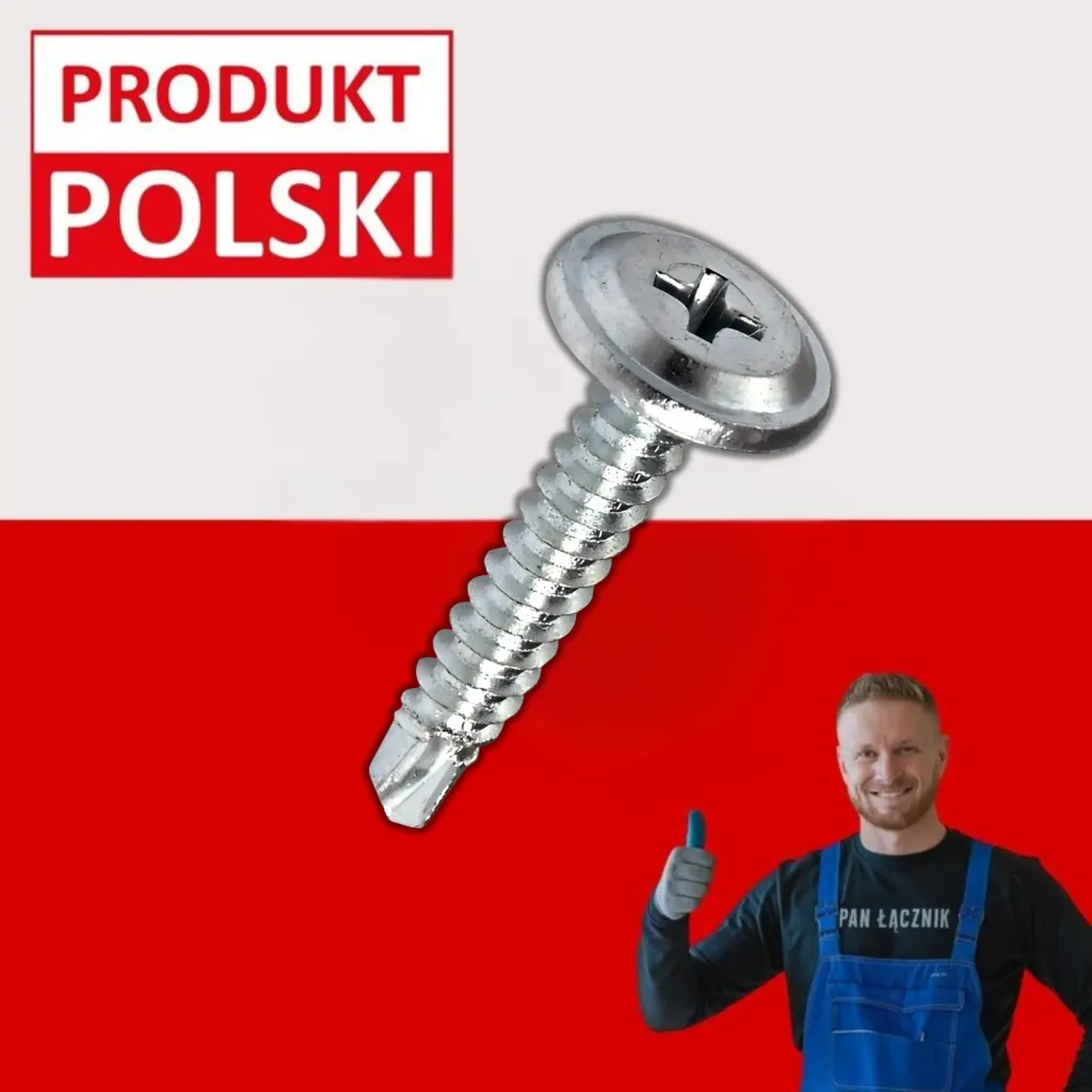 Wkręty Do Metalu Podkładkowe Samowiercące 4,2x16mm Ph2 Ocynk 1000szt Pan Łącznik