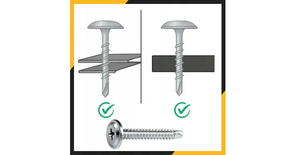 Wkręty Do Metalu Podkładkowe Samowiercące 4,2x16mm Ph2 Ocynk 1000szt Pan Łącznik
