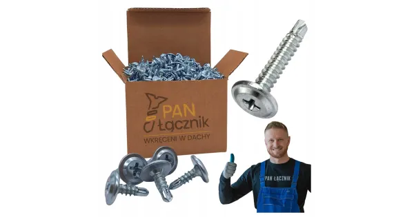Wkręty Do Metalu Podkładkowe Samowiercące 4,2x16mm Ph2 Ocynk 1000szt Pan Łącznik