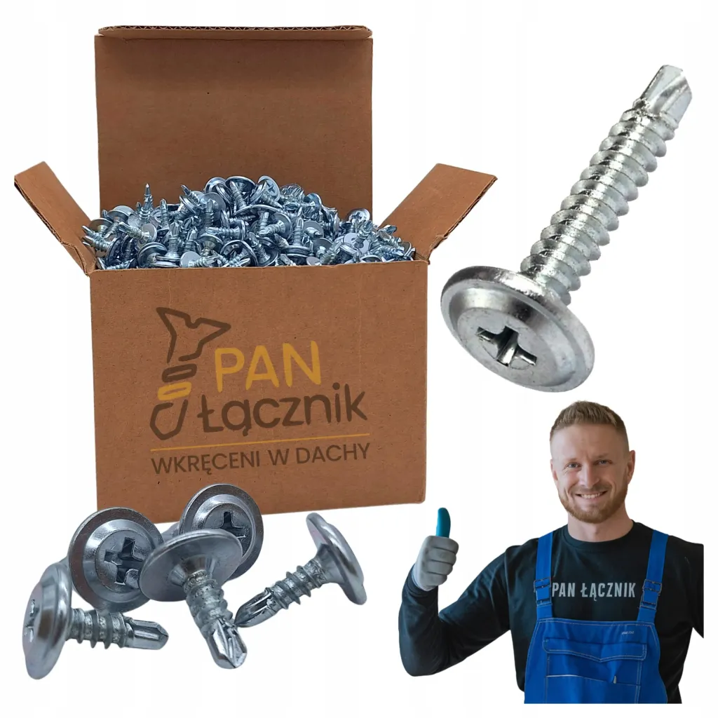 Wkręty Do Metalu Podkładkowe Samowiercące 4,2x16mm Ph2 Ocynk 1000szt Pan Łącznik