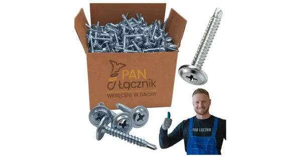 Wkręty Do Metalu Podkładkowe Samowiercące 4,2x40mm Ph2 Ocynk 500szt Pan Łącznik