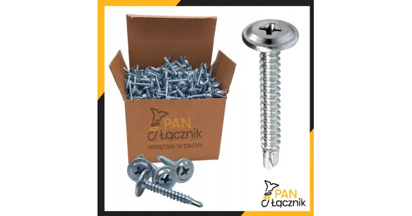 Wkręty Do Metalu Podkładkowe Samowiercące 4,2x40mm Ph2 Ocynk 500szt Pan Łącznik