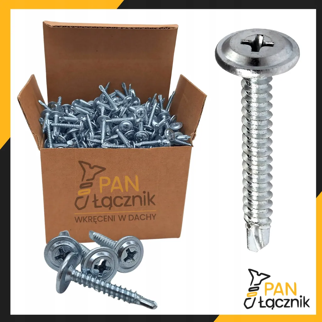 Wkręty Do Metalu Podkładkowe Samowiercące 4,2x40mm Ph2 Ocynk 500szt Pan Łącznik