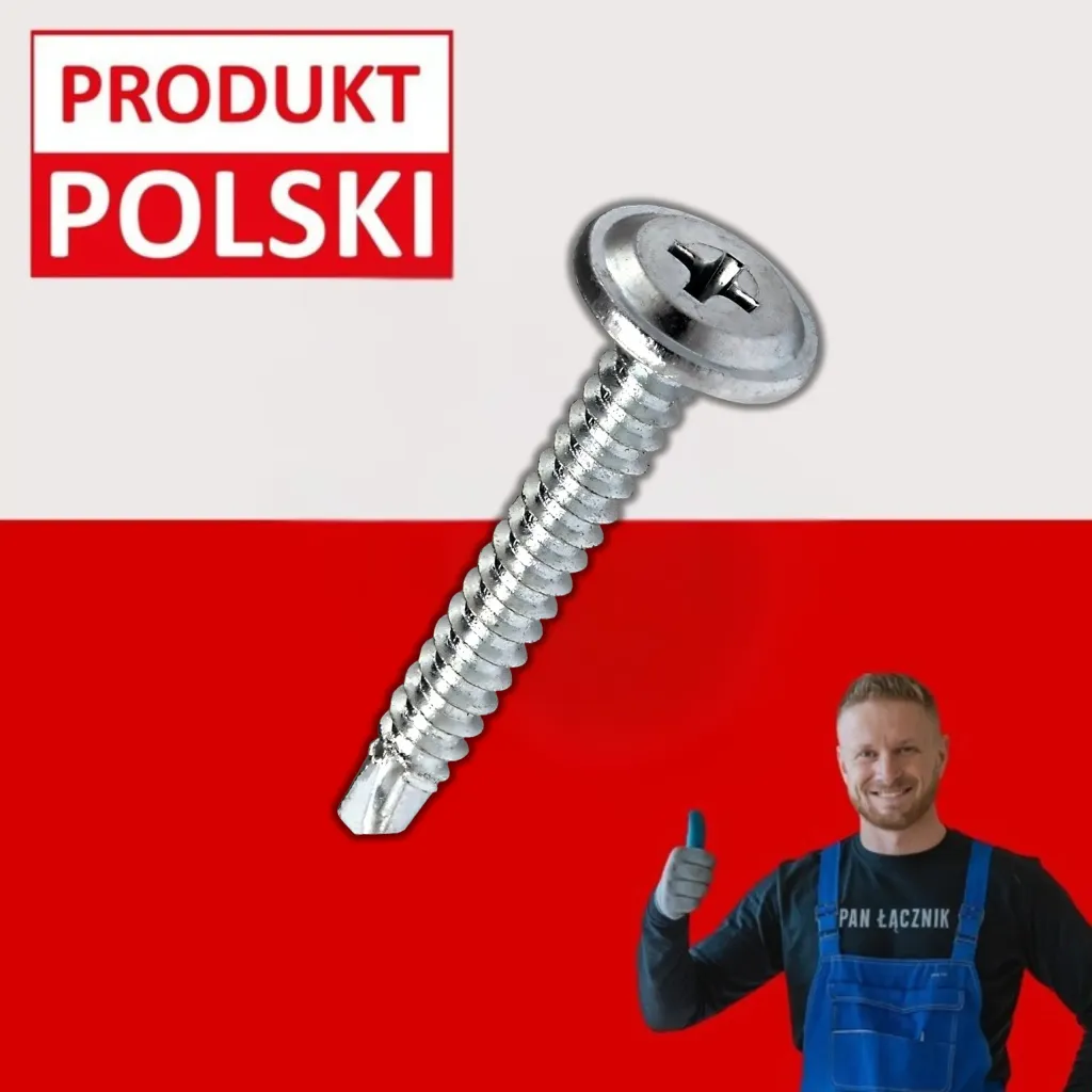 Wkręty Do Metalu Podkładkowe Samowiercące 4,2x40mm Ph2 Ocynk 500szt Pan Łącznik