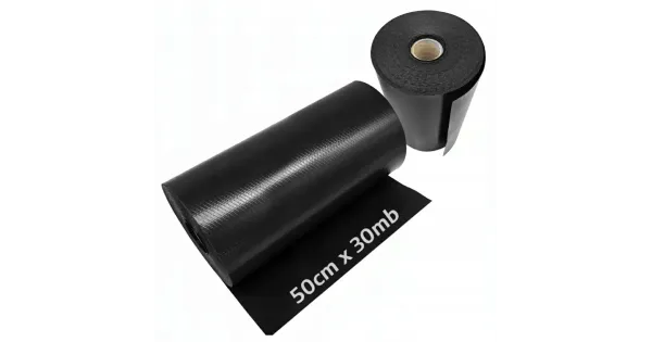 Folia Fundamentowa Izolacyjna HDPE 500mm Pozioma Do Muru 30mb Pan Łącznik