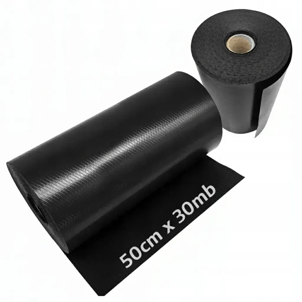 Folia Fundamentowa Izolacyjna HDPE 500mm Pozioma Do Muru 30mb Pan Łącznik