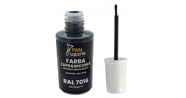 FARBA ZAPRAWKOWA ANTRACYT DO BLACH DACHOWYCH 22ml RAL7016 PAN ŁĄCZNIK