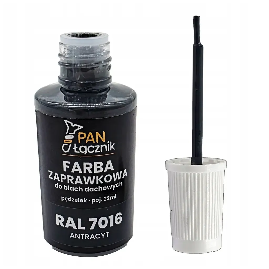 FARBA ZAPRAWKOWA ANTRACYT DO BLACH DACHOWYCH 22ml RAL7016 PAN ŁĄCZNIK