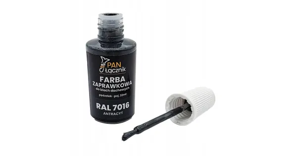FARBA ZAPRAWKOWA ANTRACYT DO BLACH DACHOWYCH 22ml RAL7016 PAN ŁĄCZNIK