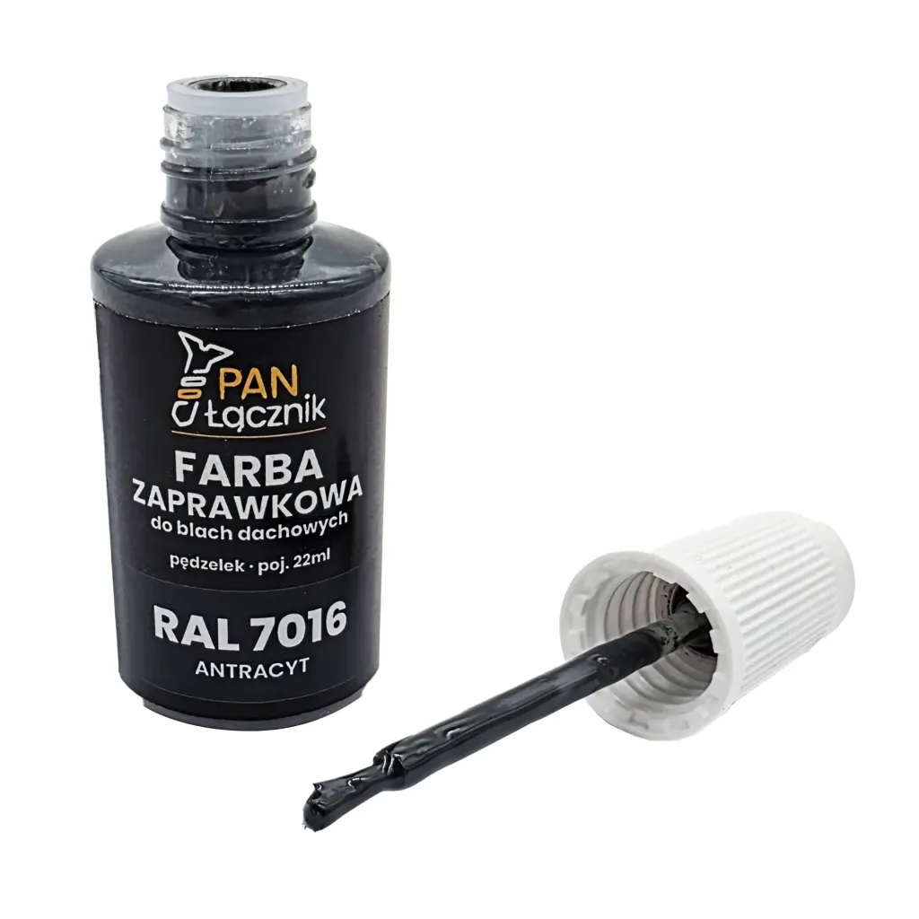 FARBA ZAPRAWKOWA ANTRACYT DO BLACH DACHOWYCH 22ml RAL7016 PAN ŁĄCZNIK