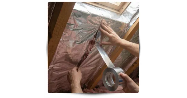 Taśma Aluminiowa Naprawcza Do Klejenia Łączenia Folii Paroizolacyjnej 50mm