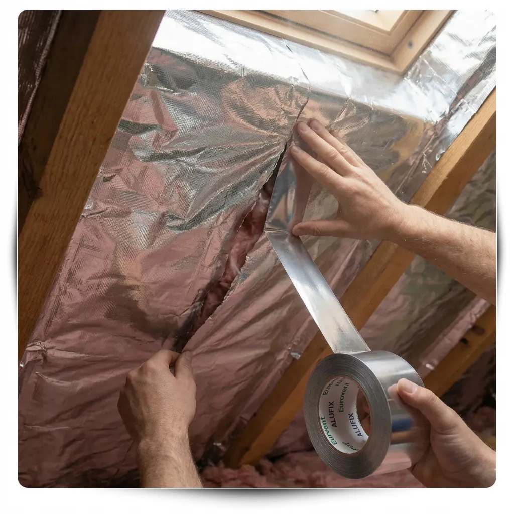 Taśma Aluminiowa Naprawcza Do Klejenia Łączenia Folii Paroizolacyjnej 50mm