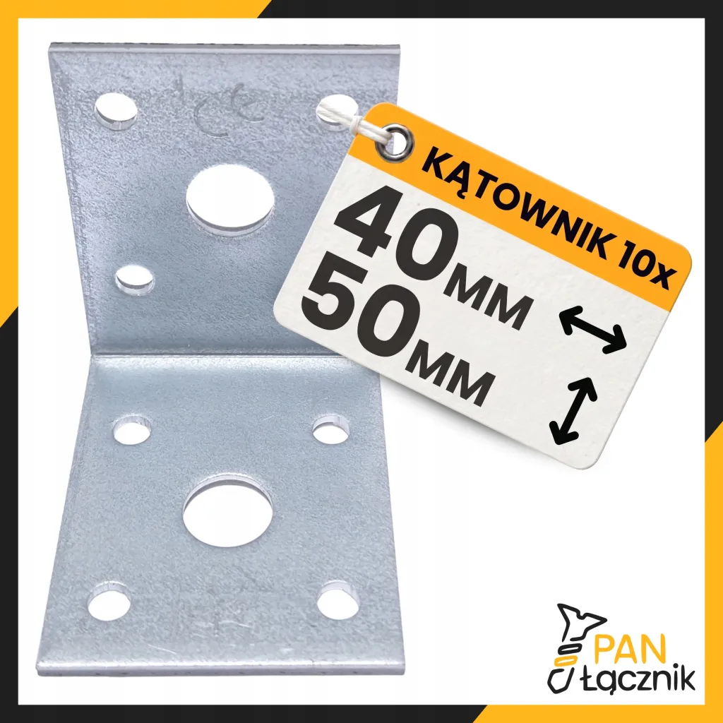 Kątownik Łącznik Ciesielski KL1 Montażowy 50x50x40x2,5 Stalowy Ocynk 10szt