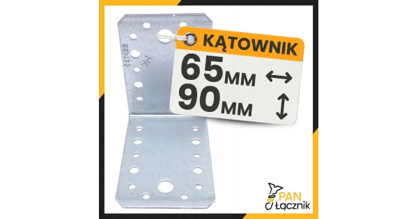 Kątownik Łącznik Ciesielski KL9 Montażowy 90x90x65x2,5 Stalowy Ocynk 1szt