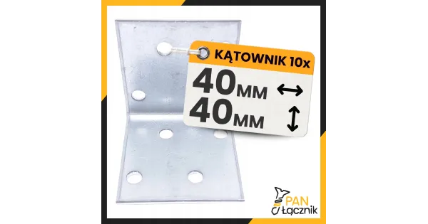 Kątownik Montażowy KM1 Łącznik Ciesielski 40x40x40x2,0 Stal Ocynk 10szt