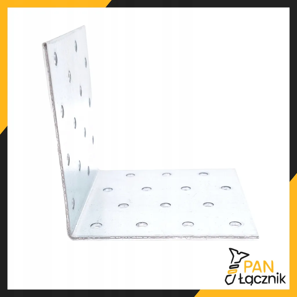 Kątownik Łącznik Ciesielski KM13 Montażowy 80x80x80x2 Stalowy Ocynk 10szt