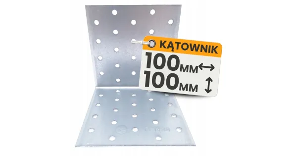 Kątownik Montażowy KM17 Łącznik Ciesielski 100x100x100x2,0 Stal Ocynk 1szt