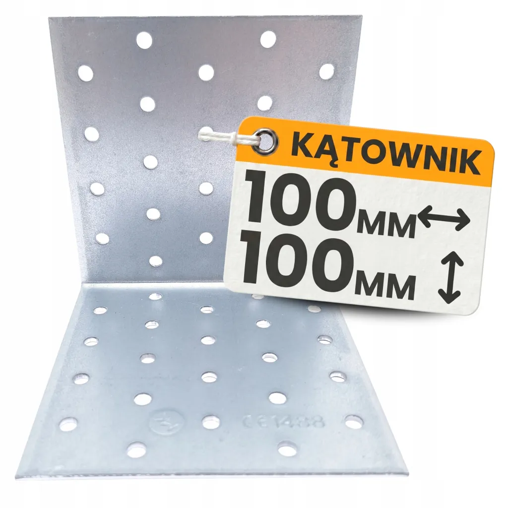 Kątownik Montażowy KM17 Łącznik Ciesielski 100x100x100x2,0 Stal Ocynk 1szt