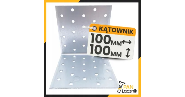 Kątownik Montażowy KM17 Łącznik Ciesielski 100x100x100x2,0 Stal Ocynk 1szt