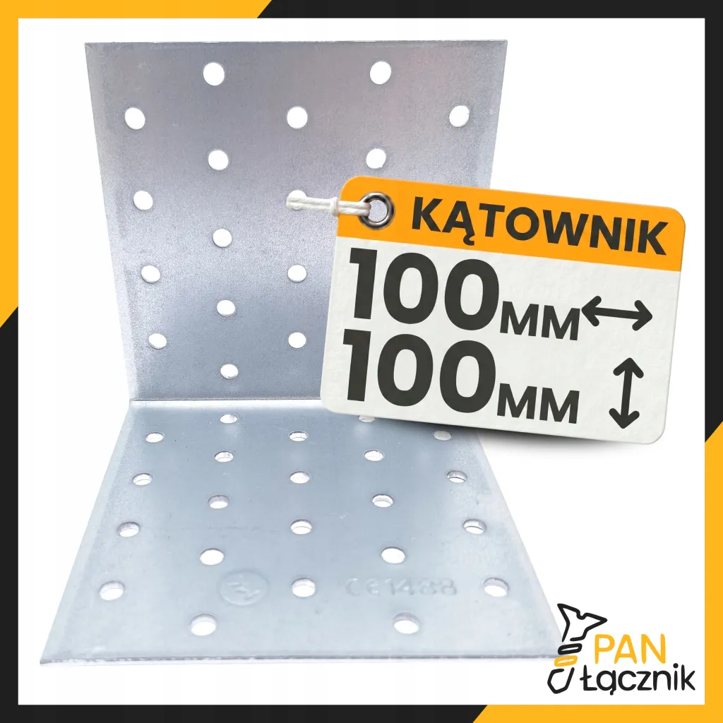 Kątownik Montażowy KM17 Łącznik Ciesielski 100x100x100x2,0 Stal Ocynk 1szt