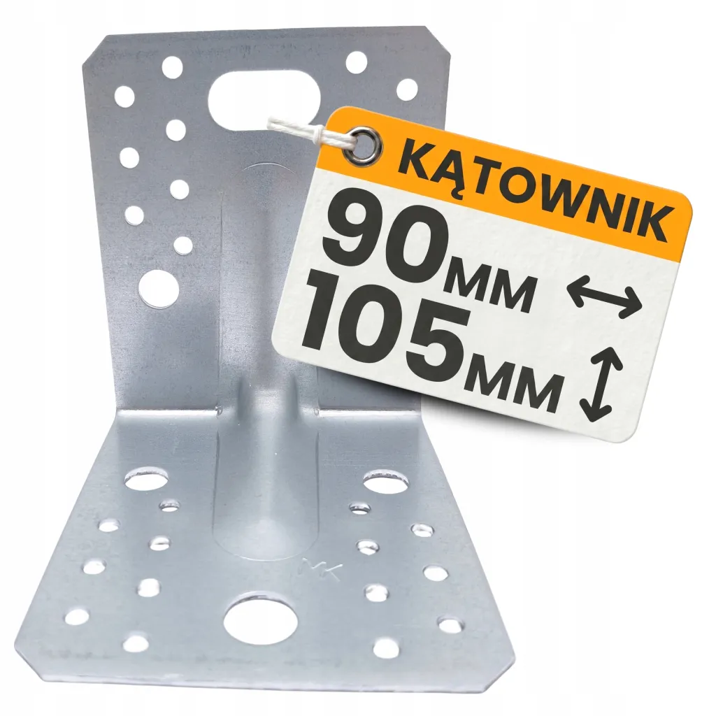 Kątownik Montażowy KPL02 Łącznik Ciesielski 105x105x90x2,0 Stal Ocynk 1szt