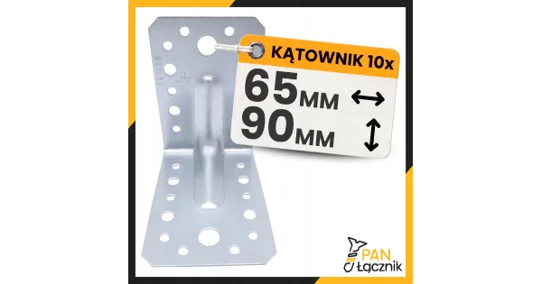 Kątownik Ciesielski Łącznik Montażowy KPS1 90x90x65x1,5 Stal Ocynk 10szt