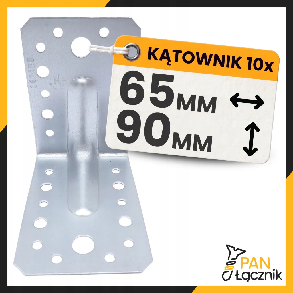 Kątownik Ciesielski Łącznik Montażowy KPS1 90x90x65x1,5 Stal Ocynk 10szt