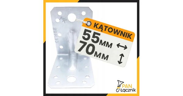 Kątownik Łącznik Ciesielski KPS4 Montażowy 70x70x55x1,5 Stalowy Ocynk 10szt