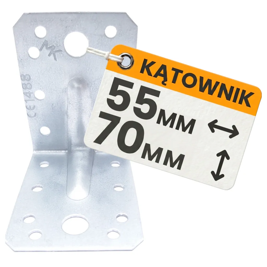 Kątownik Łącznik Ciesielski KPS4 Montażowy 70x70x55x1,5 Stalowy Ocynk 10szt