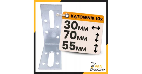Kątownik Ciesielski Z Regulacją KRD2 Łącznik 70x55x30x2,0 Stal Ocynk 10szt