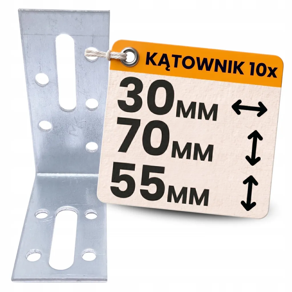 Kątownik Ciesielski Z Regulacją KRD2 Łącznik 70x55x30x2,0 Stal Ocynk 10szt