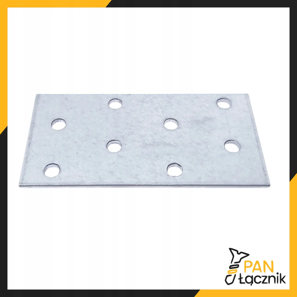 Płytka Perforowana Łącznik Ciesielki PP1 Płaskownik 80x40x2,0 Ocynk 10szt