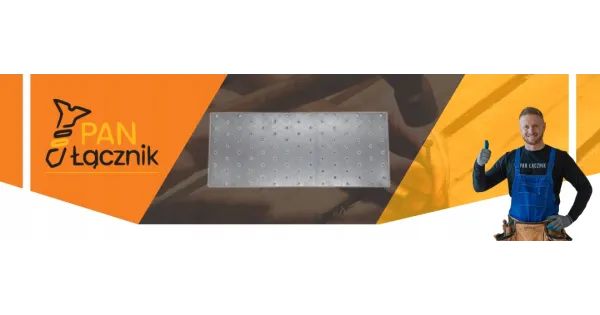 Płytka Perforowana Łącznik Ciesielki PP30 Płaskownik 300x120x2,0 Ocynk 1szt