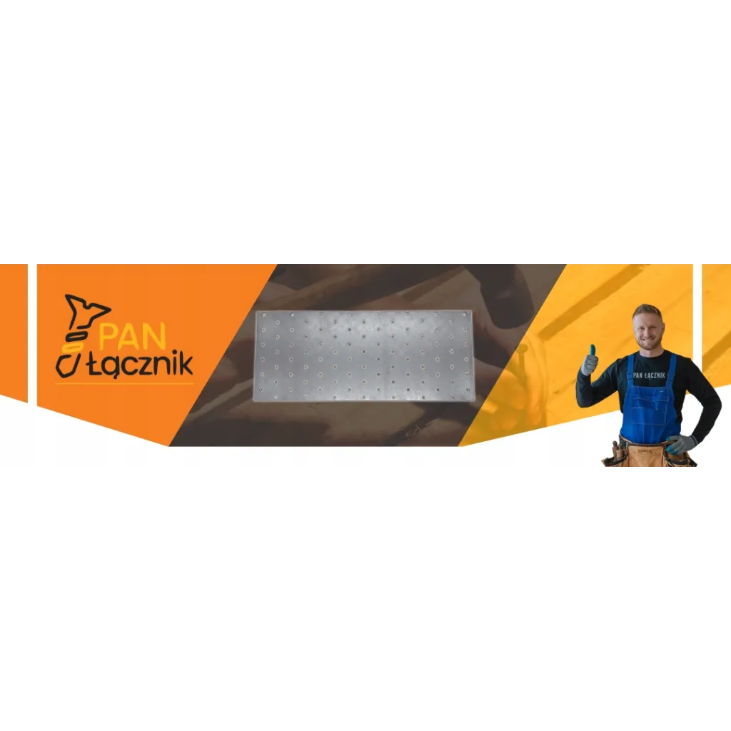 Płytka Perforowana Łącznik Ciesielki PP30 Płaskownik 300x120x2,0 Ocynk 1szt