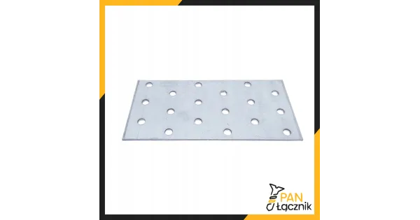 Płytka Perforowana Łącznik Ciesielki PP7 Płaskownik 120x60x2,0 Ocynk 10szt