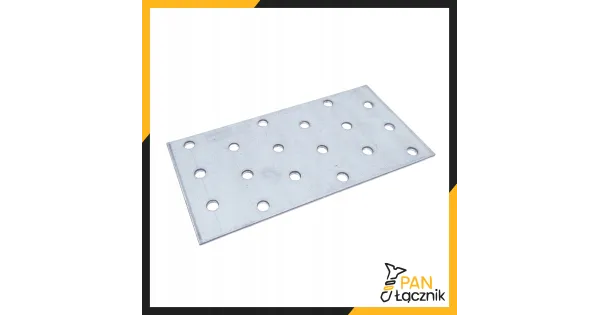 Płytka Perforowana Łącznik Ciesielki PP7 Płaskownik 120x60x2,0 Ocynk 10szt
