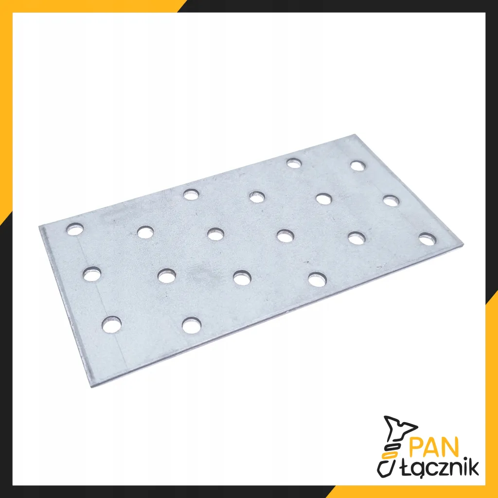 Płytka Perforowana Łącznik Ciesielki PP7 Płaskownik 120x60x2,0 Ocynk 10szt