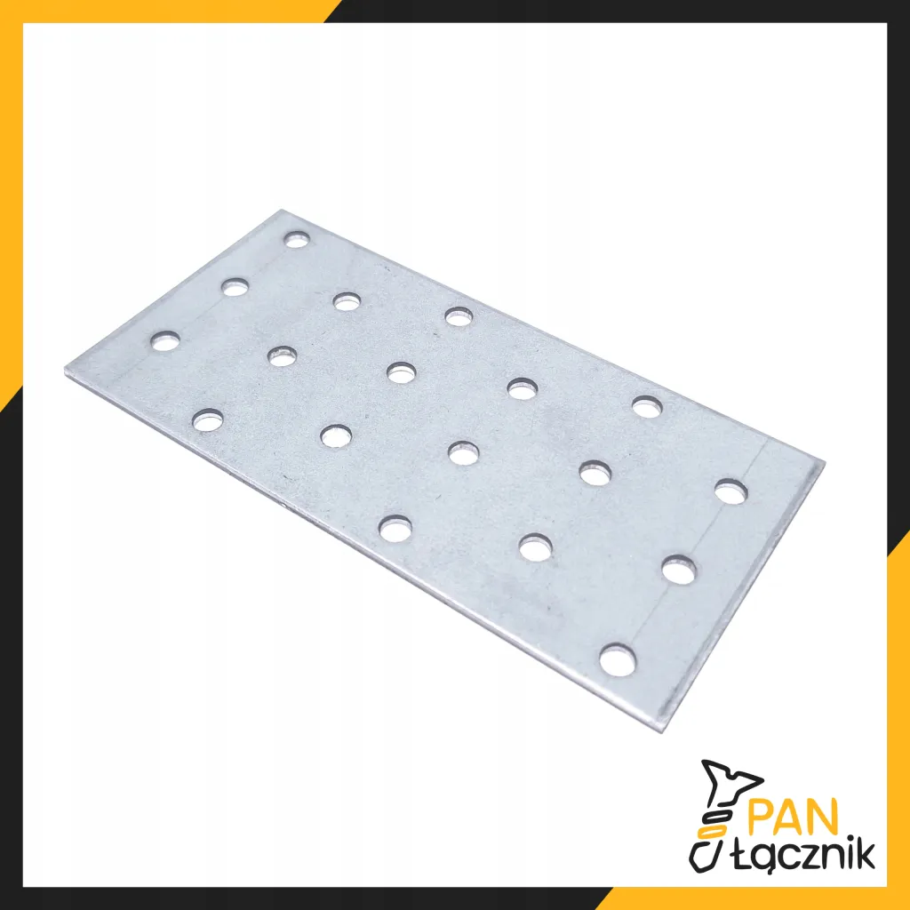 Płytka Perforowana Łącznik Ciesielki PP7 Płaskownik 120x60x2,0 Ocynk 10szt