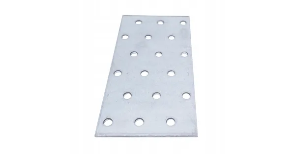 Płytka Perforowana Łącznik Ciesielki PP7 Płaskownik 120x60x2,0 Ocynk 10szt