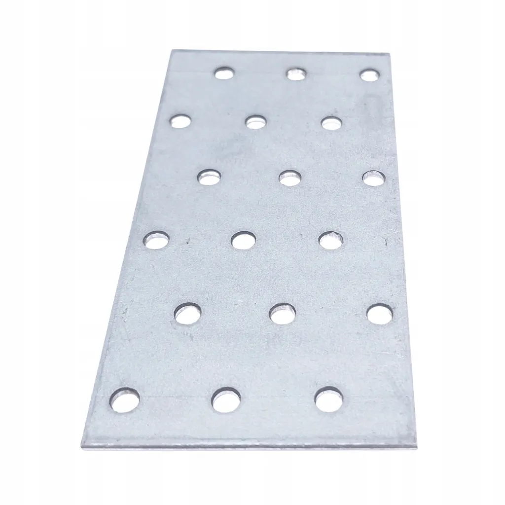 Płytka Perforowana Łącznik Ciesielki PP7 Płaskownik 120x60x2,0 Ocynk 10szt