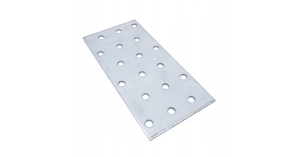 Płytka Perforowana Łącznik Ciesielki PP7 Płaskownik 120x60x2,0 Ocynk 10szt